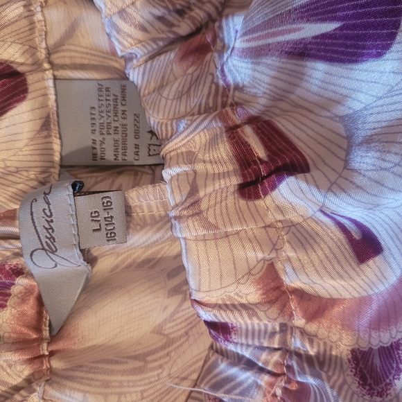 Jessica White And Pink Satin Pajama Set - Picture 3 of 4